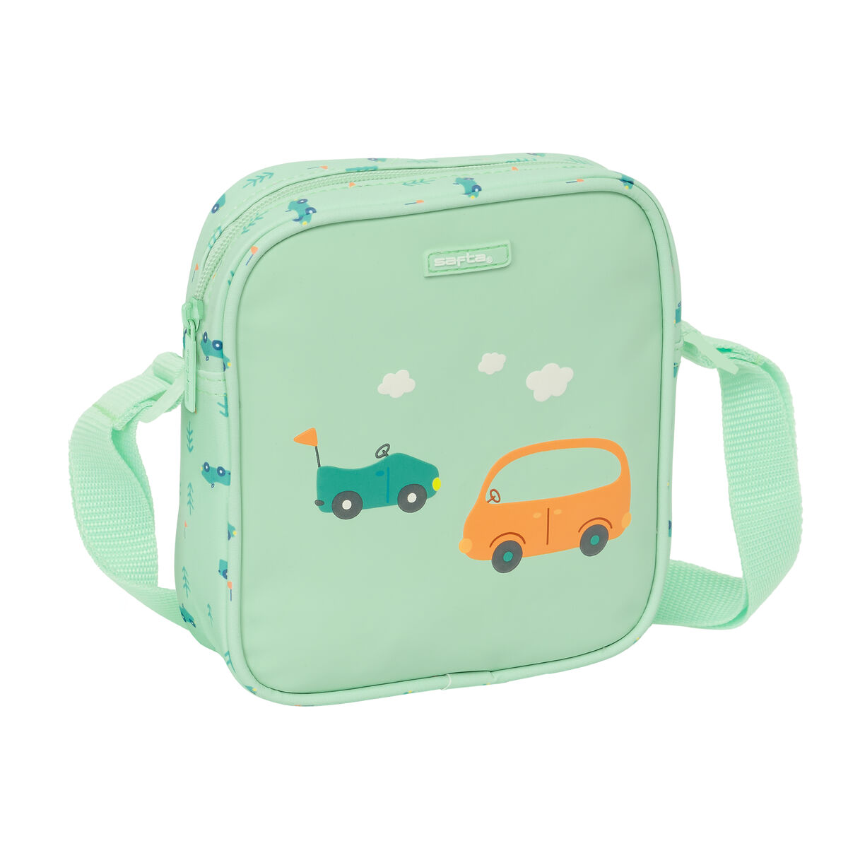 Schoudertas Safta Auto's Groen 16 x 18 x 4 cm